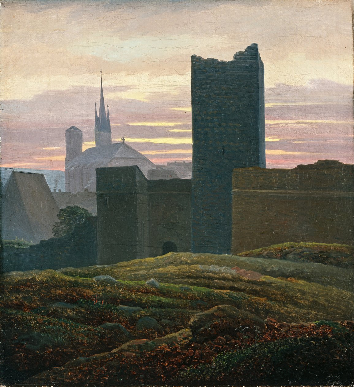 O castelo real de Cheb de Carl Gustav Carus
