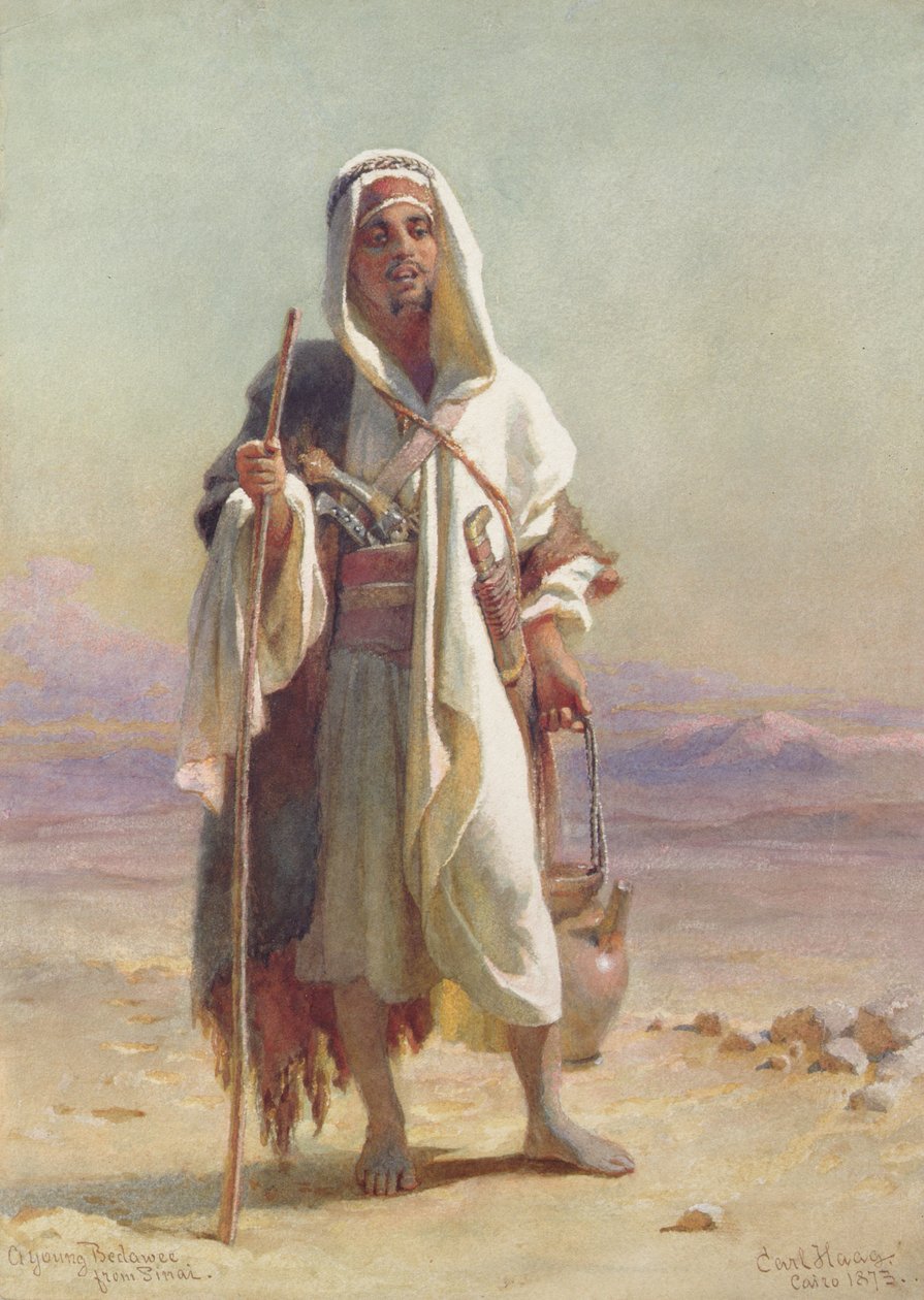 Um jovem bedawee de Sinai, 1873 de Carl Haag