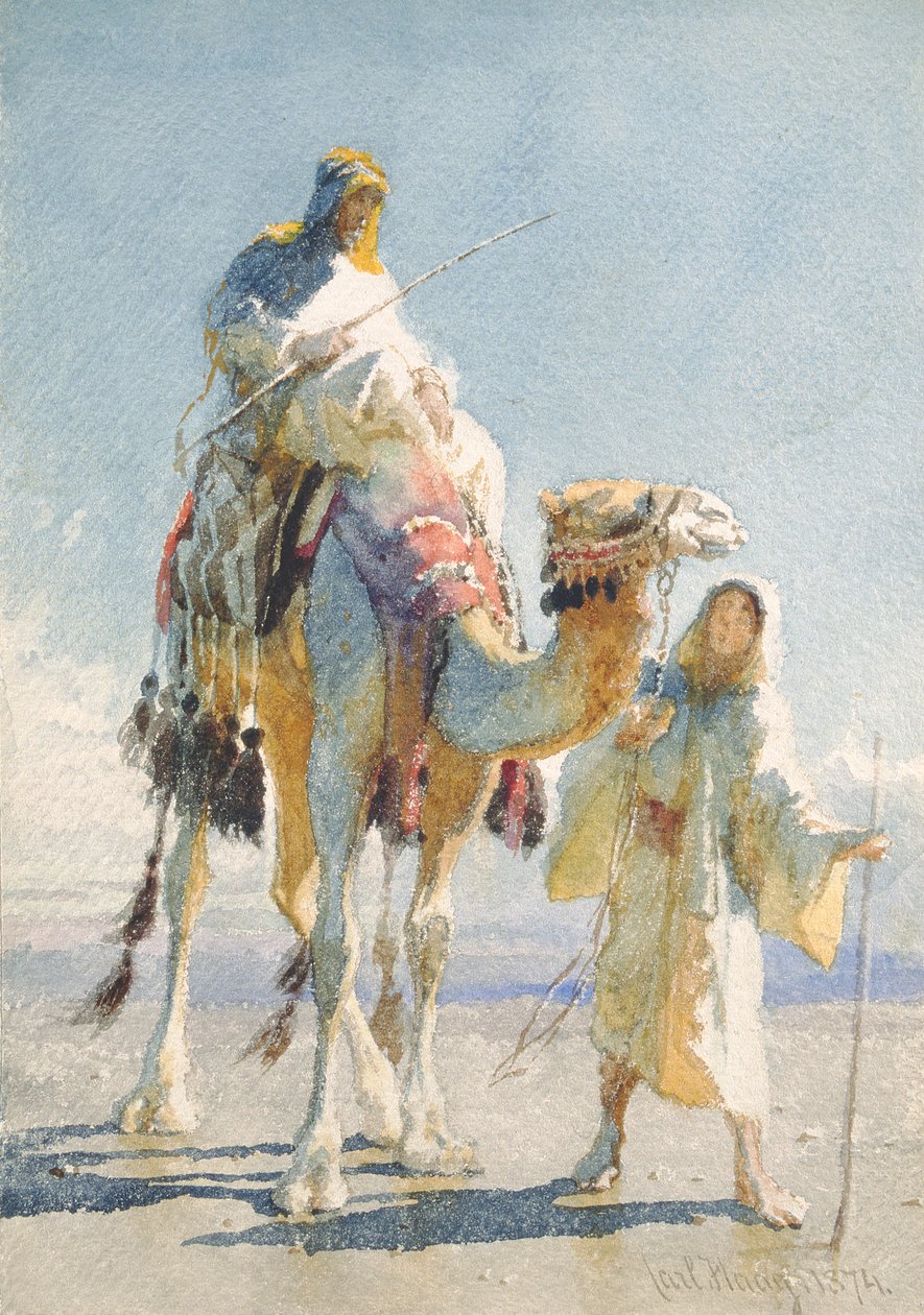 O Shaik e seu guia, 1874 de Carl Haag