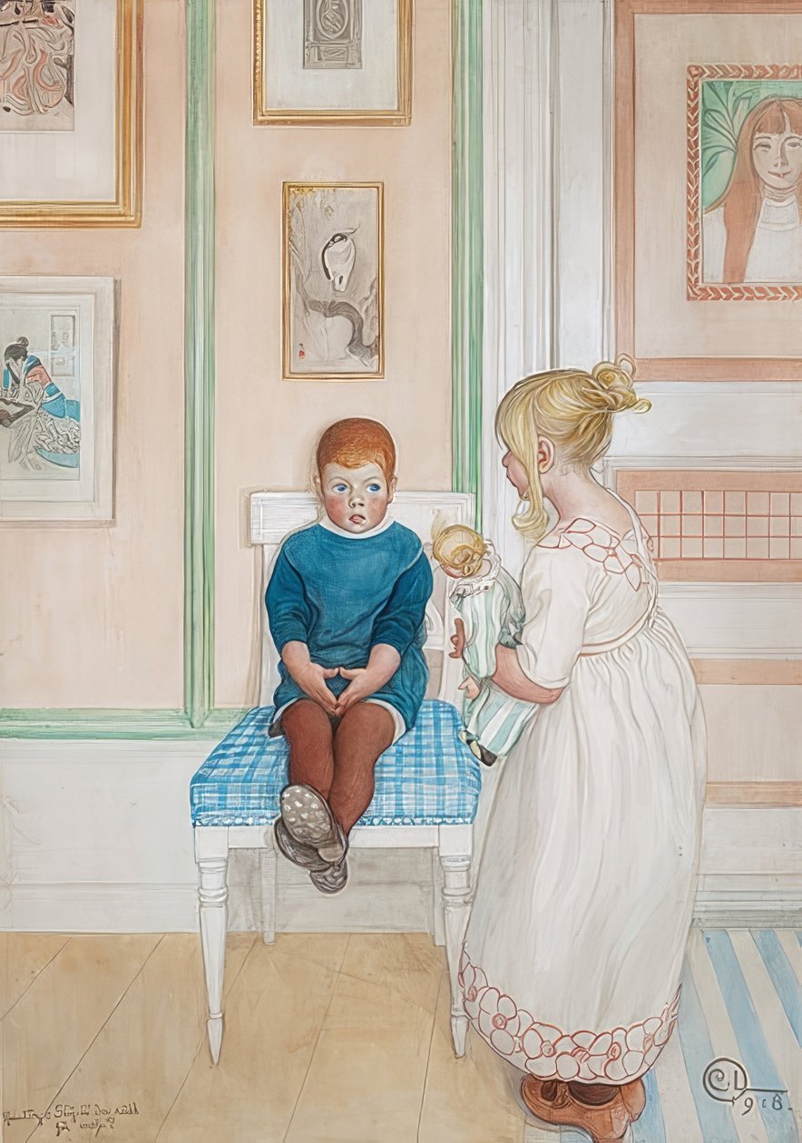 Você tem medo de mim 1918 de Carl Larsson