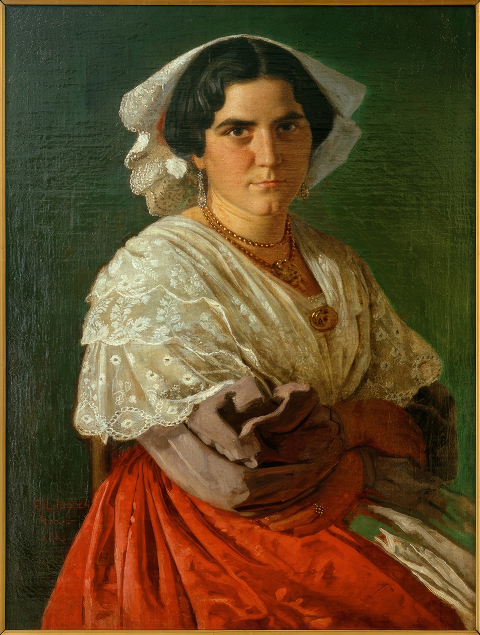 CLJessen, retrato de um italiano em traje folclórico de Carl Ludwig Jessen