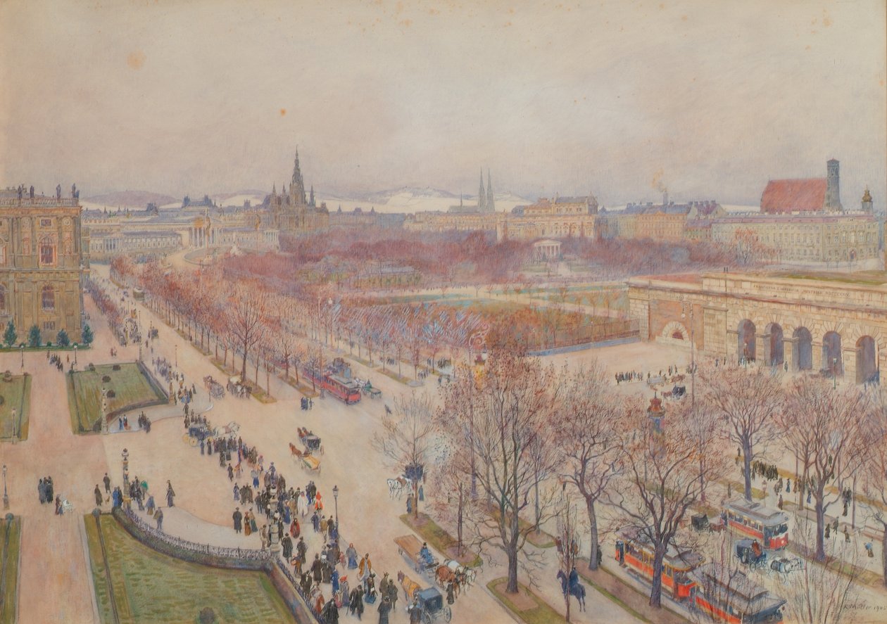 A Ringstrasse em Viena de Carl Max Müller