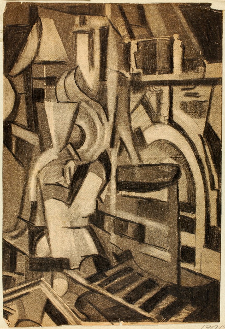 Abstrato - Figura sentada de Carl Newman
