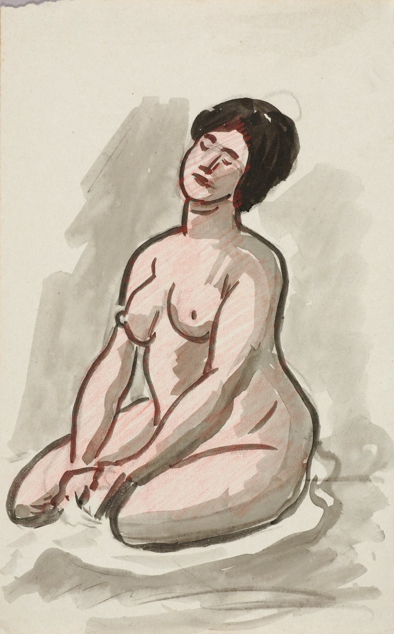 Nu feminino, sentado de Carl Newman