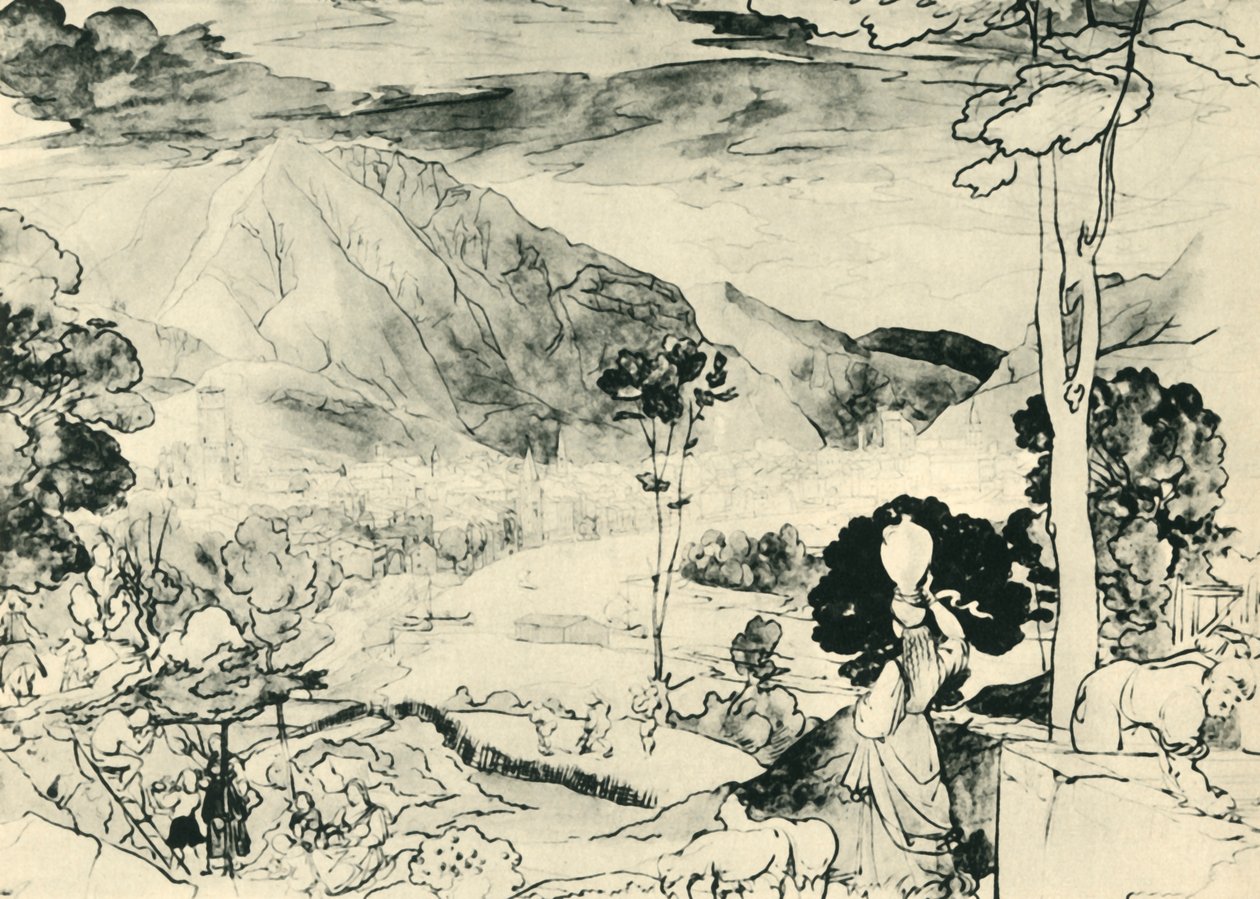 Vista de Trento, 1815, 1943. de Carl Philipp Fohr