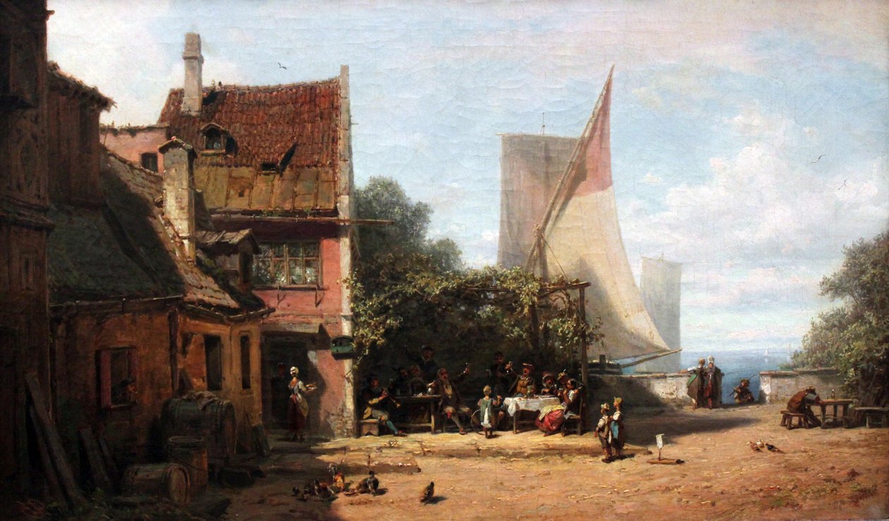 Antiga taberna no Lago Starnberg de Carl Spitzweg