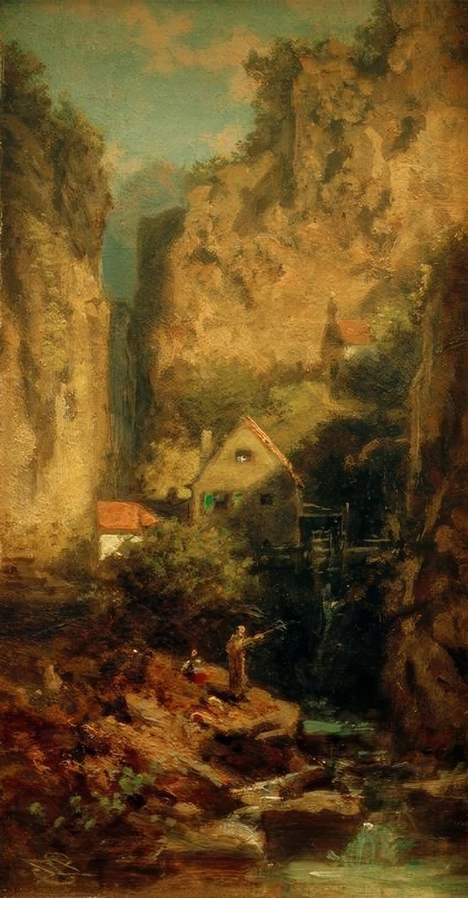 O pescador de trutas de Carl Spitzweg