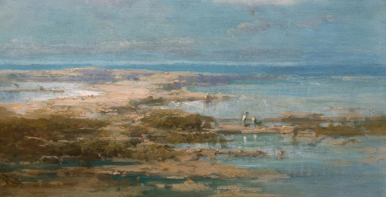 Nillandschaft com cegonhas de Carl Spitzweg