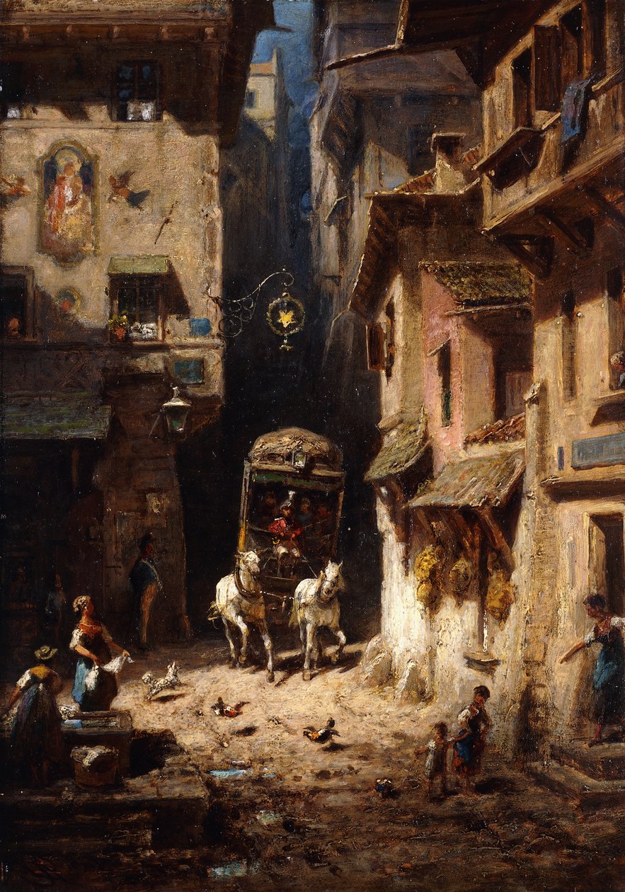 The Post; Die Post, c.1875-1880 de Carl Spitzweg