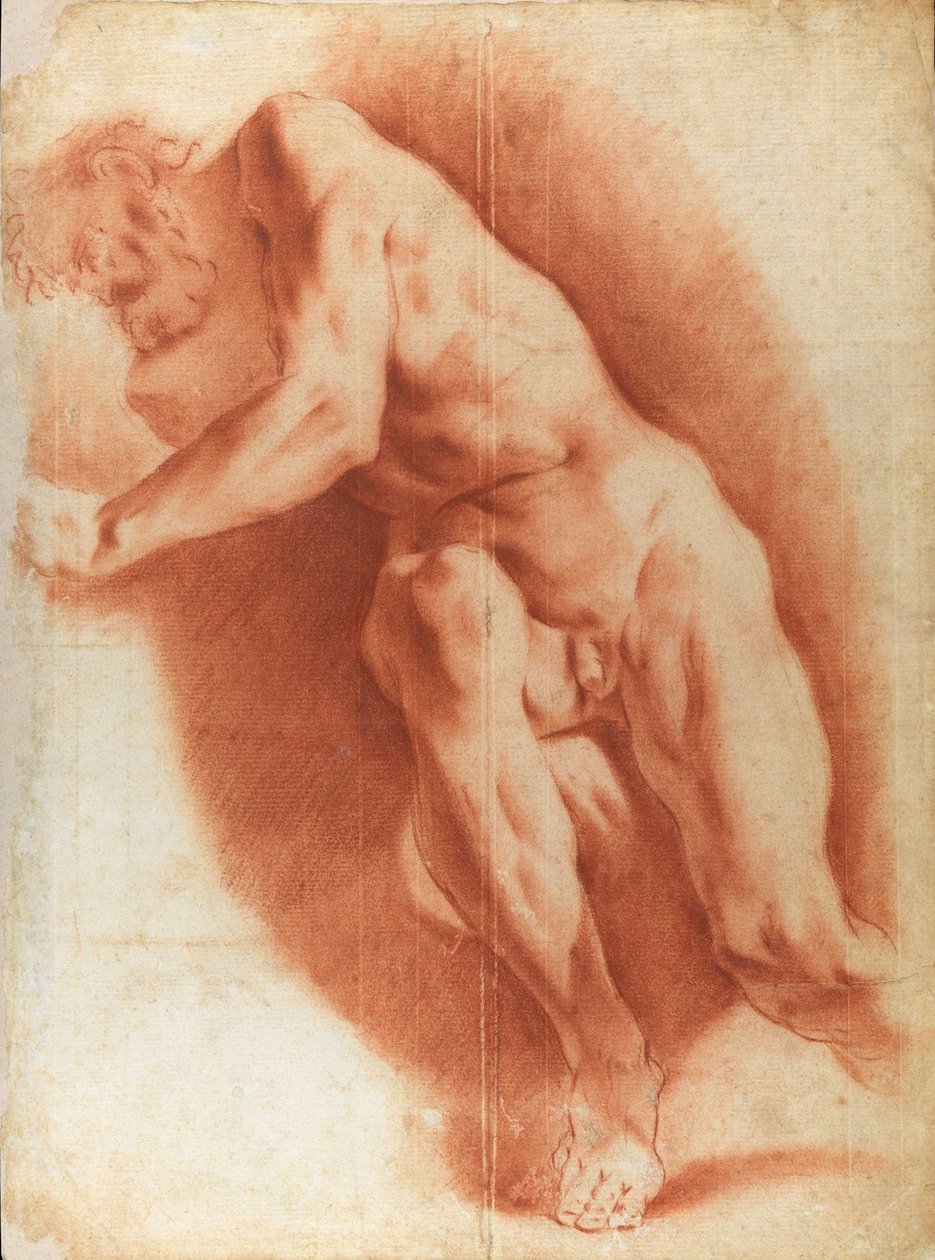 Sentar-se nu masculino de Carlo Cignani
