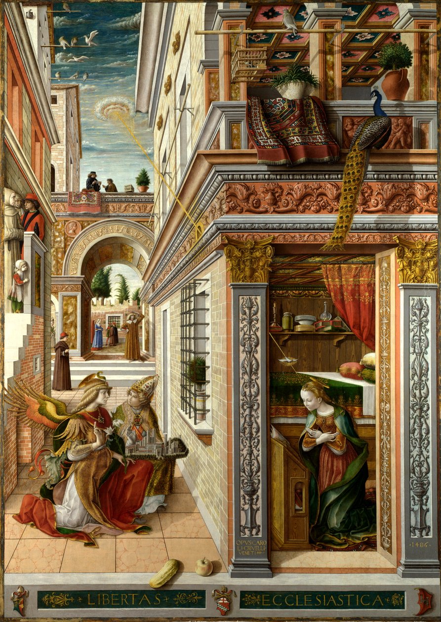 Anunciação com St Emidius de Carlo Crivelli