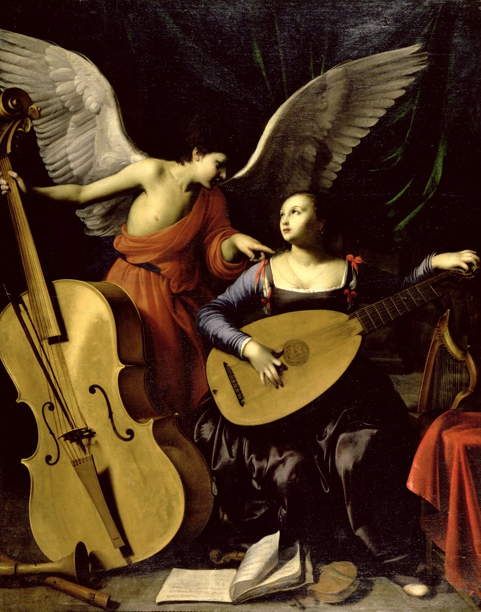 Santa Cecília e o Anjo de Carlo Saraceni