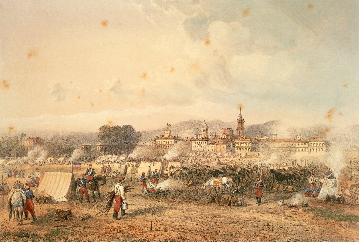Novara, o campo dos ??caçadores africanos de Carlo Bossoli
