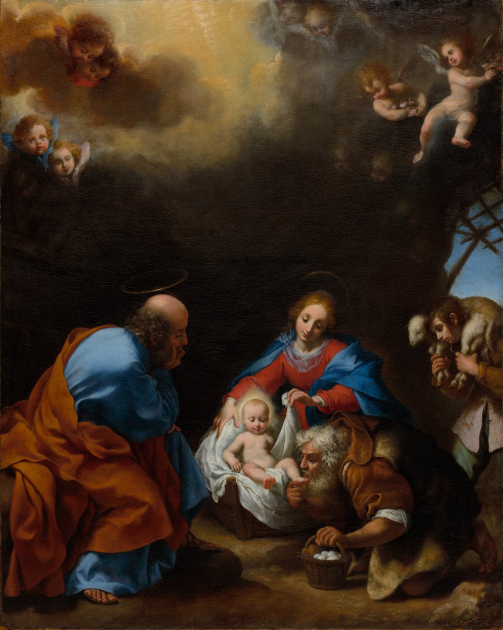 Adoração dos Pastores, c. 1670 de Carlo Dolci