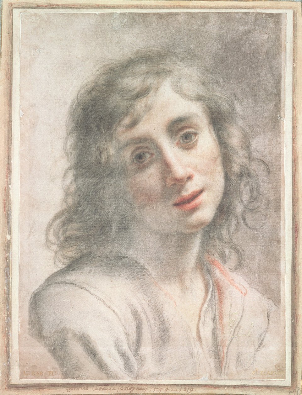 Busto de São João, o Divino, (pastel) de Carlo Dolci