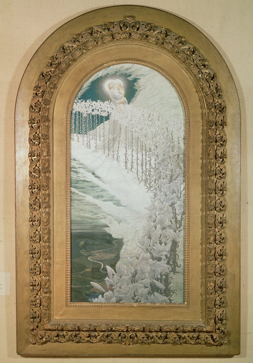 Virgem dos lírios, 1899 de Carlos Schwabe