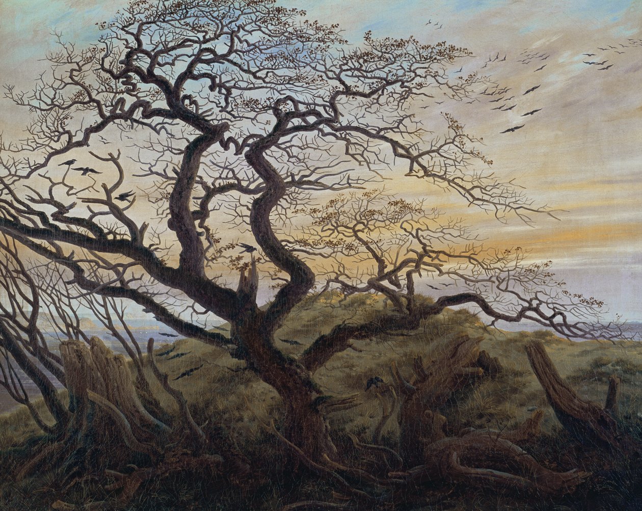 A árvore dos corvos de Caspar David Friedrich