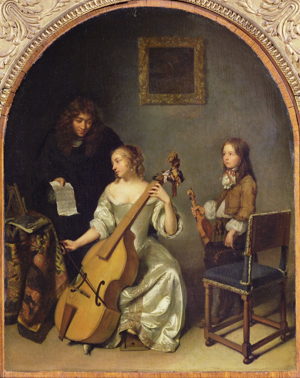 A lição Bass Viol de Caspar Netscher