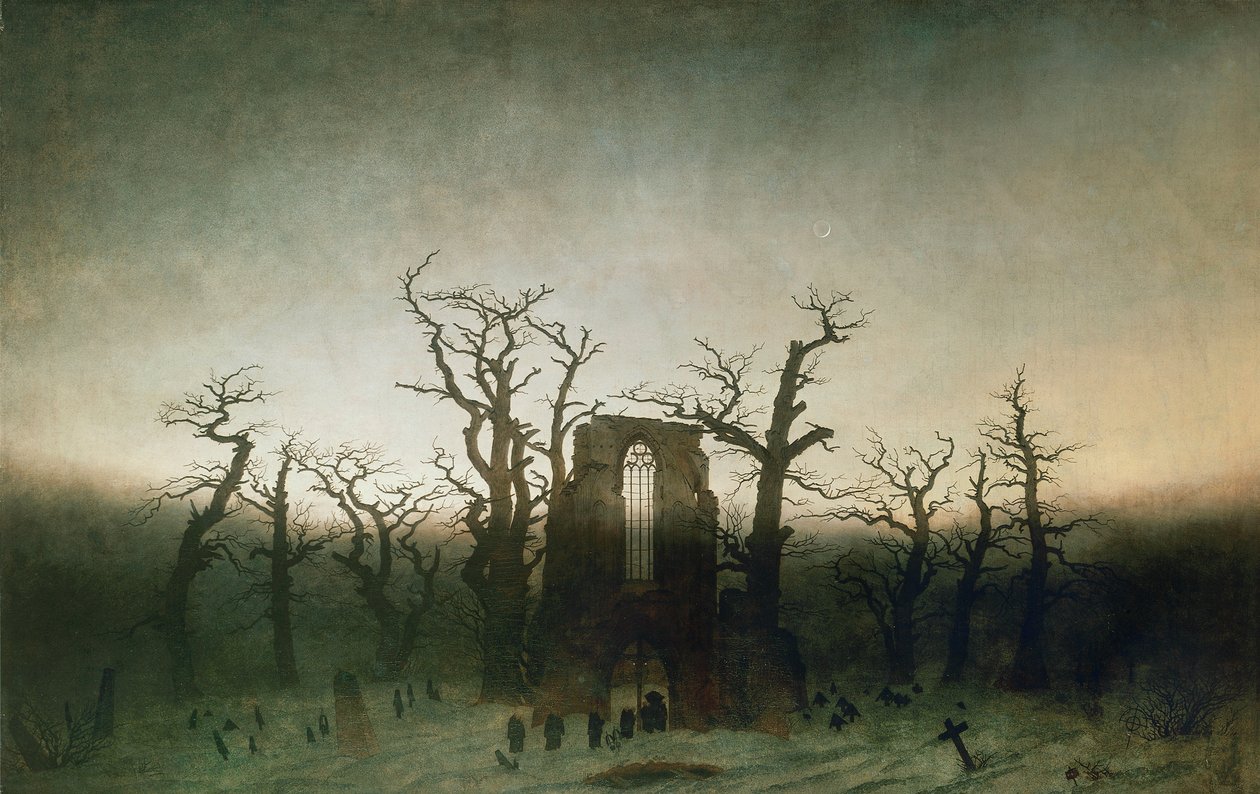 Abadia em Oakwood de Caspar David Friedrich