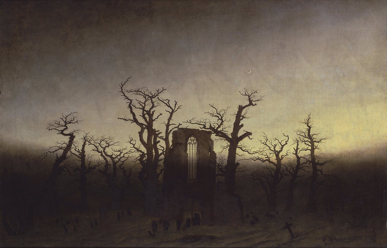 Abadia na floresta de carvalhos de Caspar David Friedrich