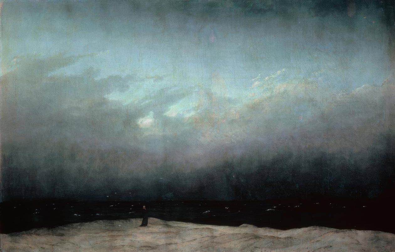 O monge no mar de Caspar David Friedrich