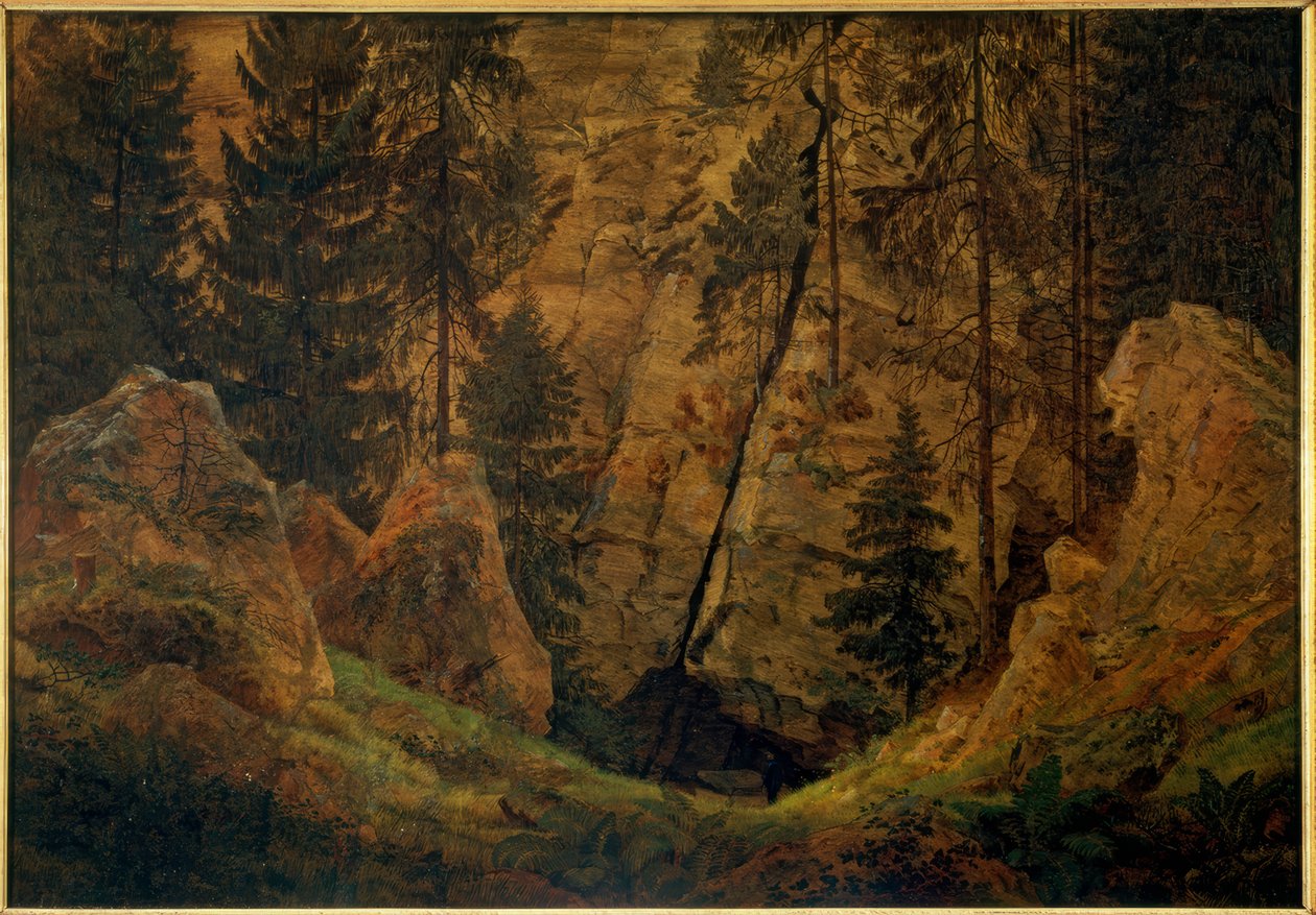Rock Valley (O Túmulo de Arminius) de Caspar David Friedrich