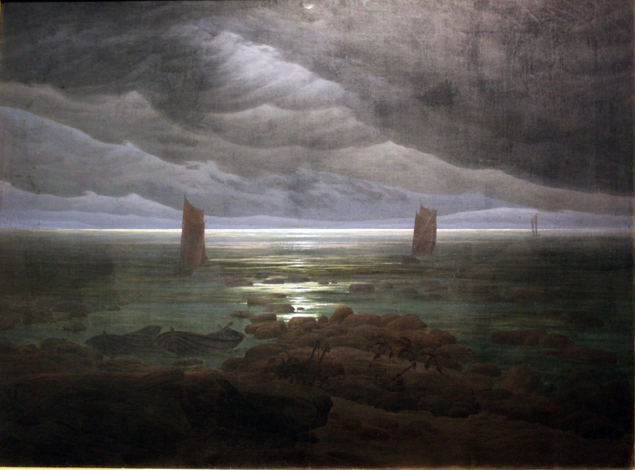 Litoral ao luar de Caspar David Friedrich