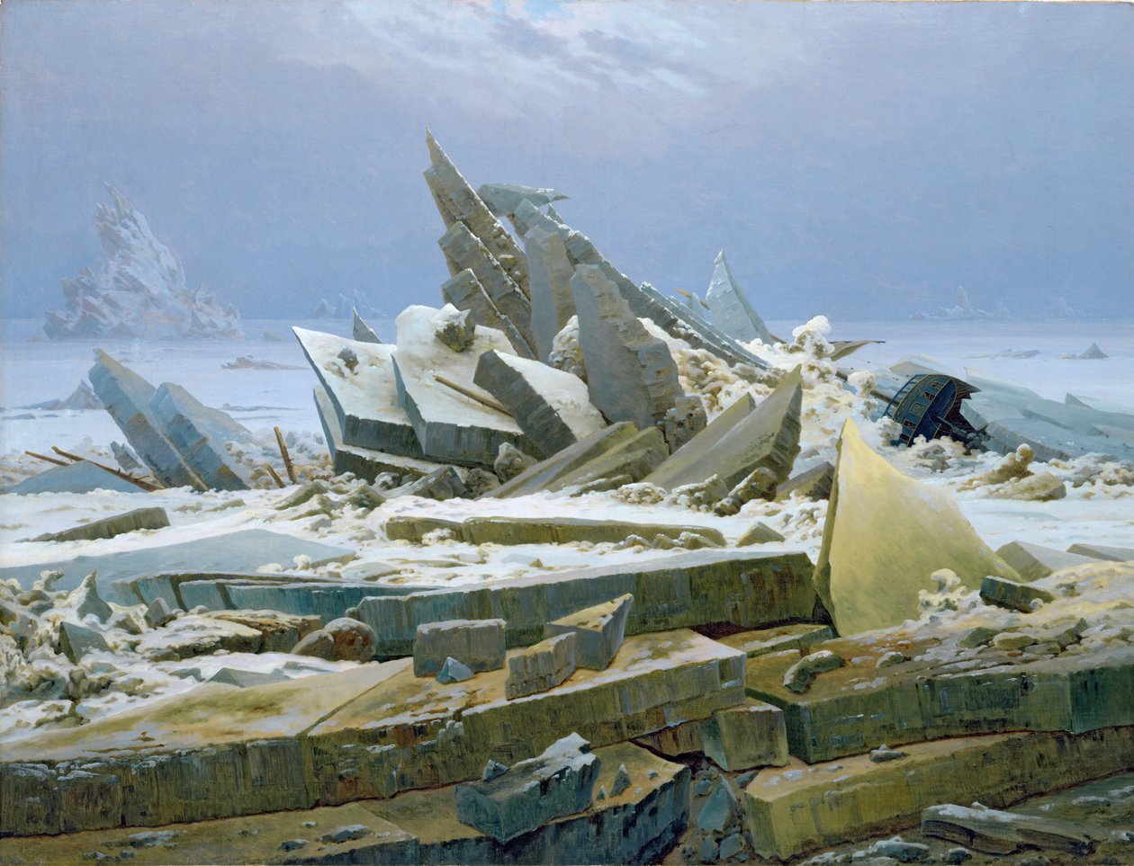 O mar polar de Caspar David Friedrich