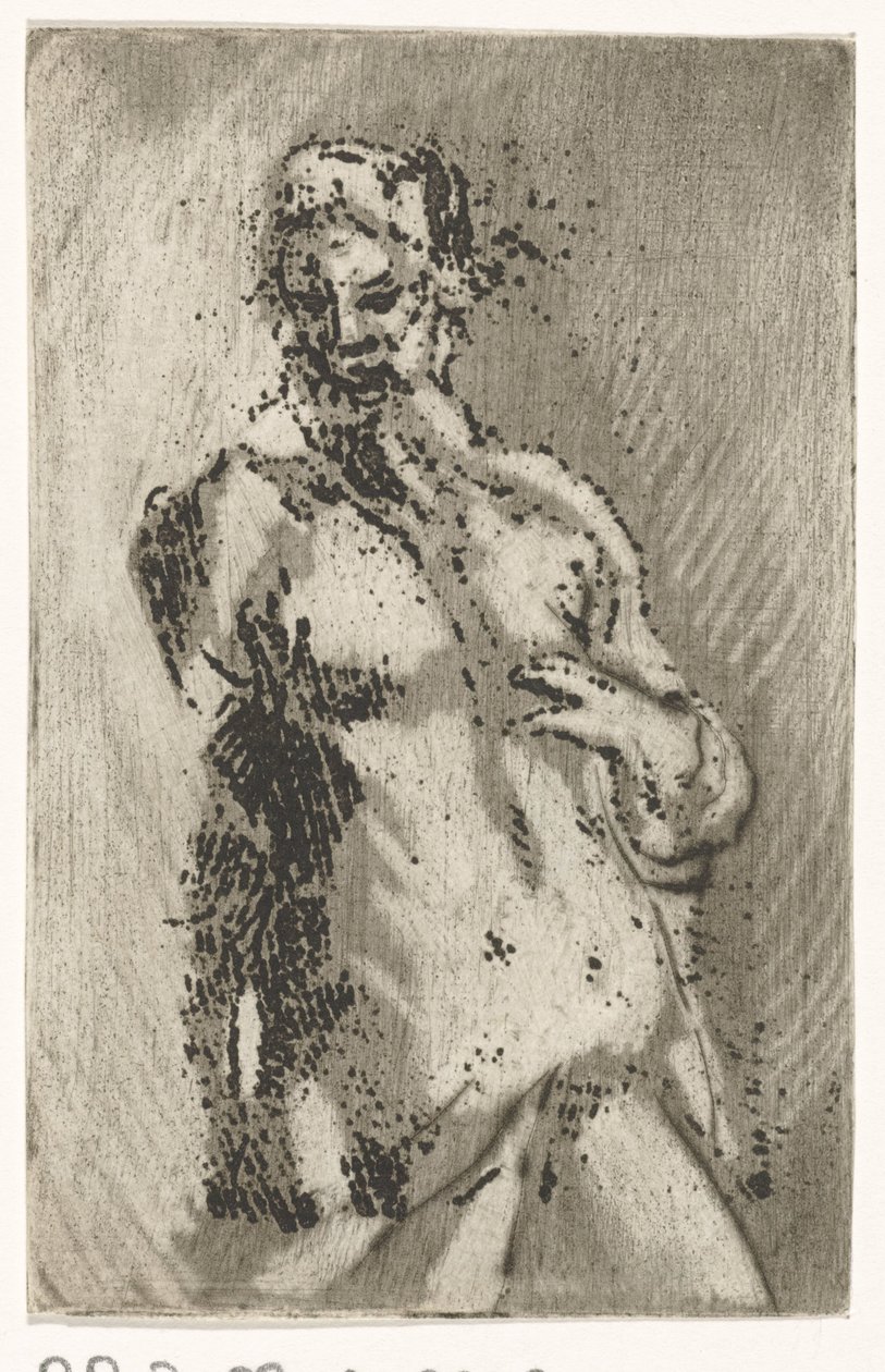 Torso de homem nu de Caspar Jacobsz. Philips
