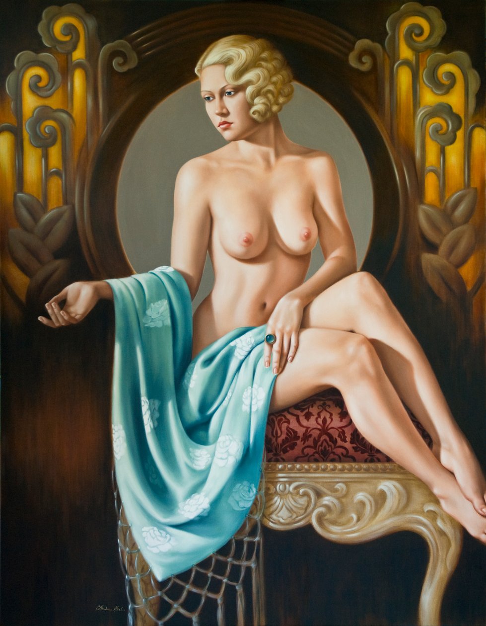 Chez Agnes (óleo sobre linho) de Catherine Abel