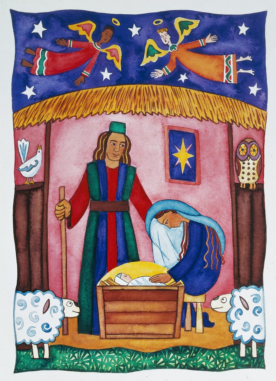Natividade com anjos de Cathy Baxter
