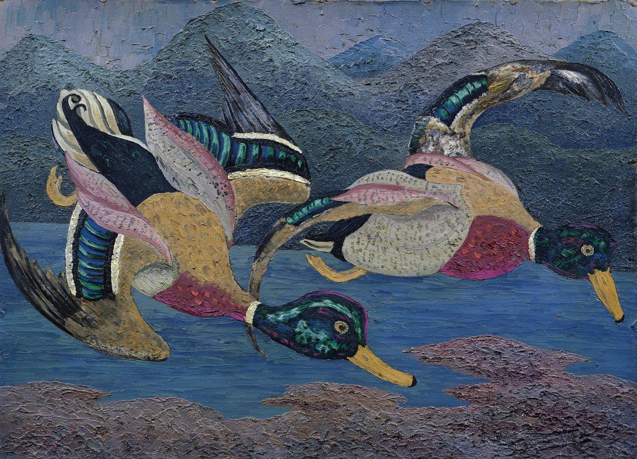 Patos (óleo sobre tela) de Cedric Morris