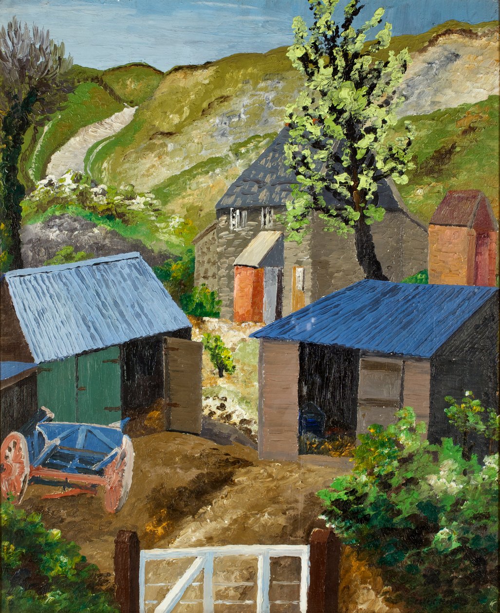 The Farmyard, Dorset de Cedric Morris