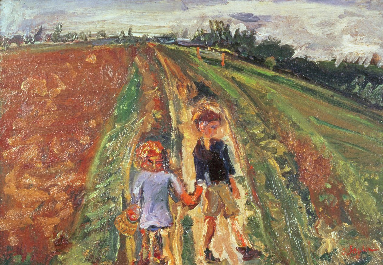 Duas crianças em uma estrada, 1939 de Chaim Soutine