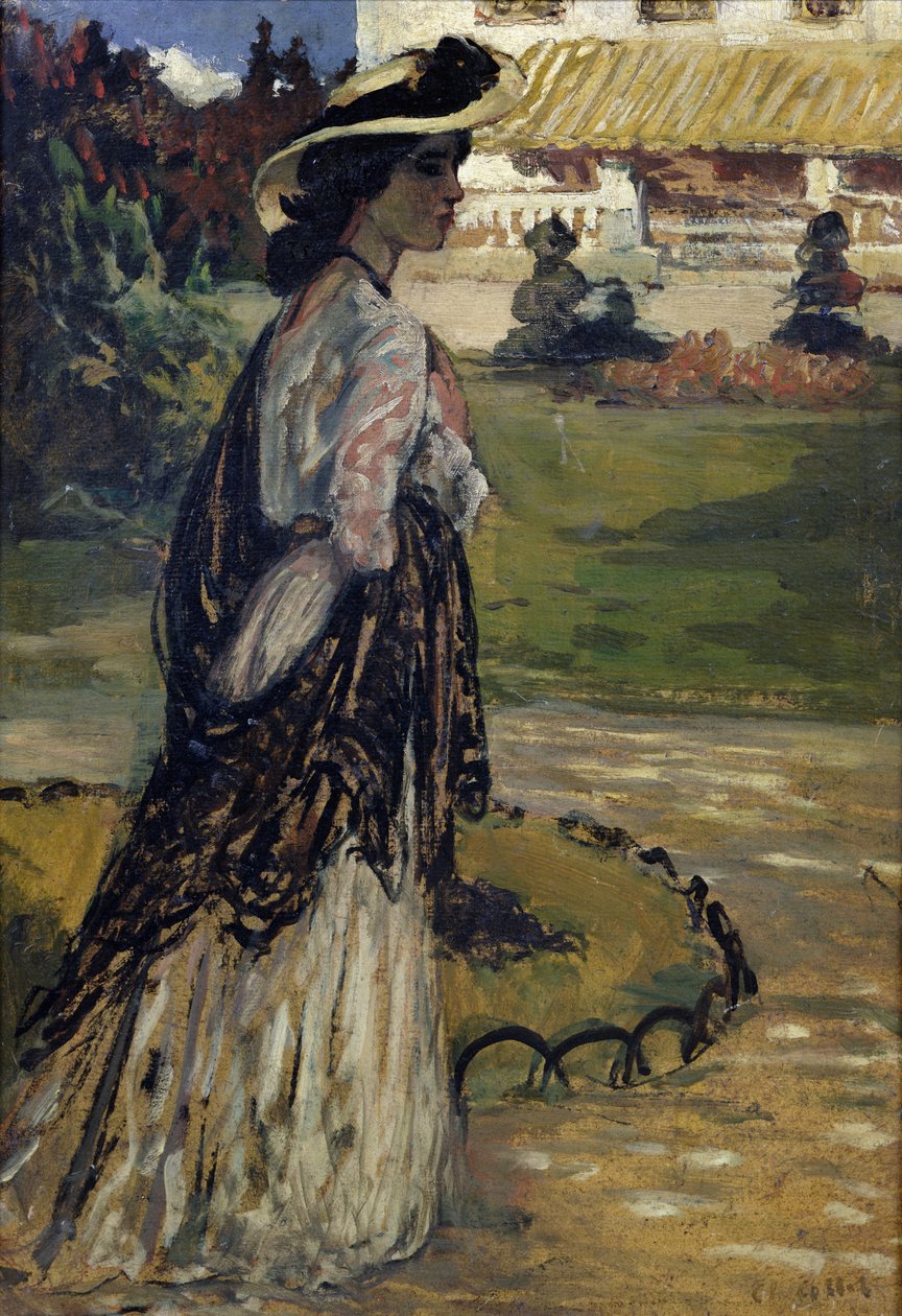 Mulher em um parque de Charles Cottet