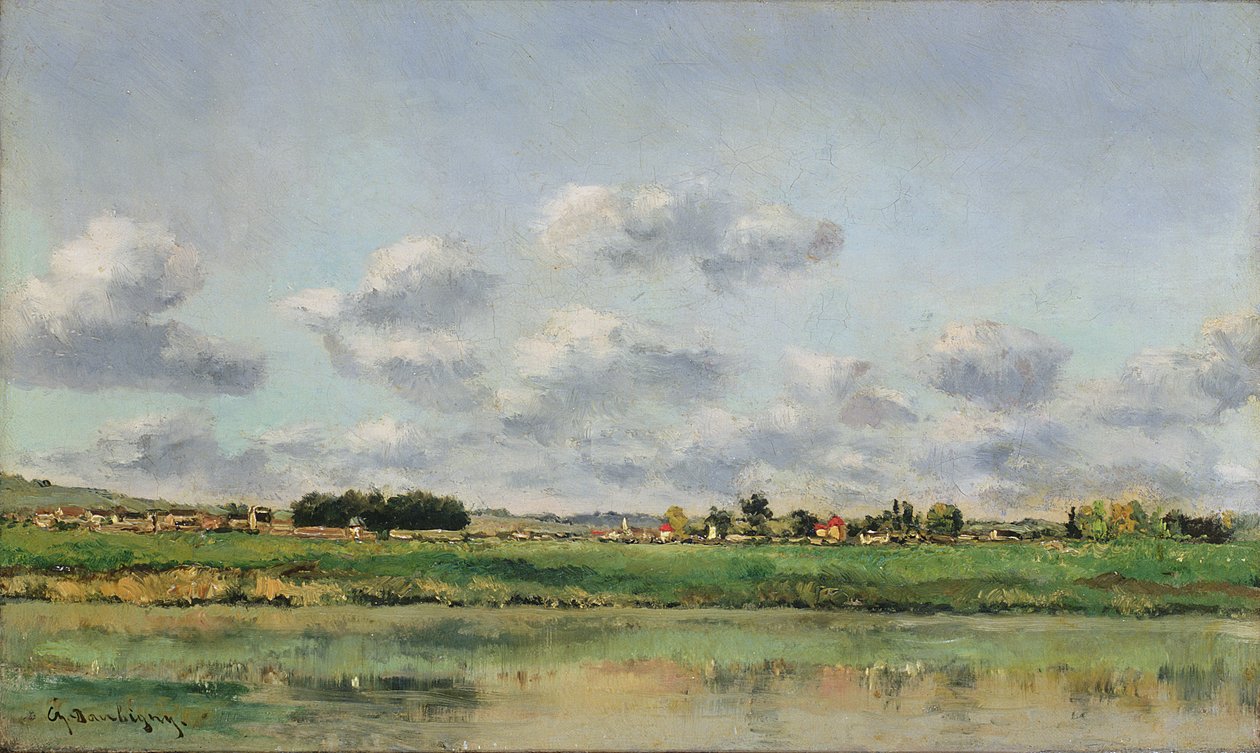 Bancos do Loing, final da década de 1860 de Charles Francois Daubigny