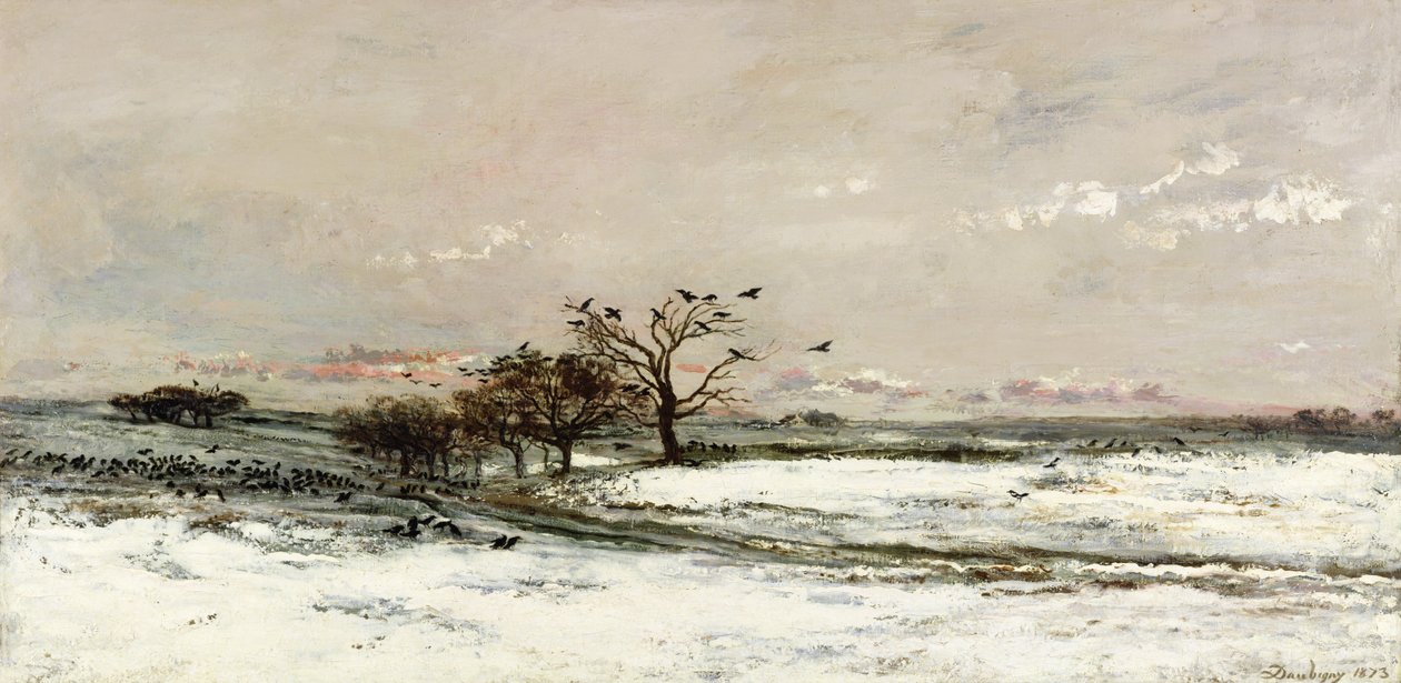 A neve, 1873 de Charles Francois Daubigny