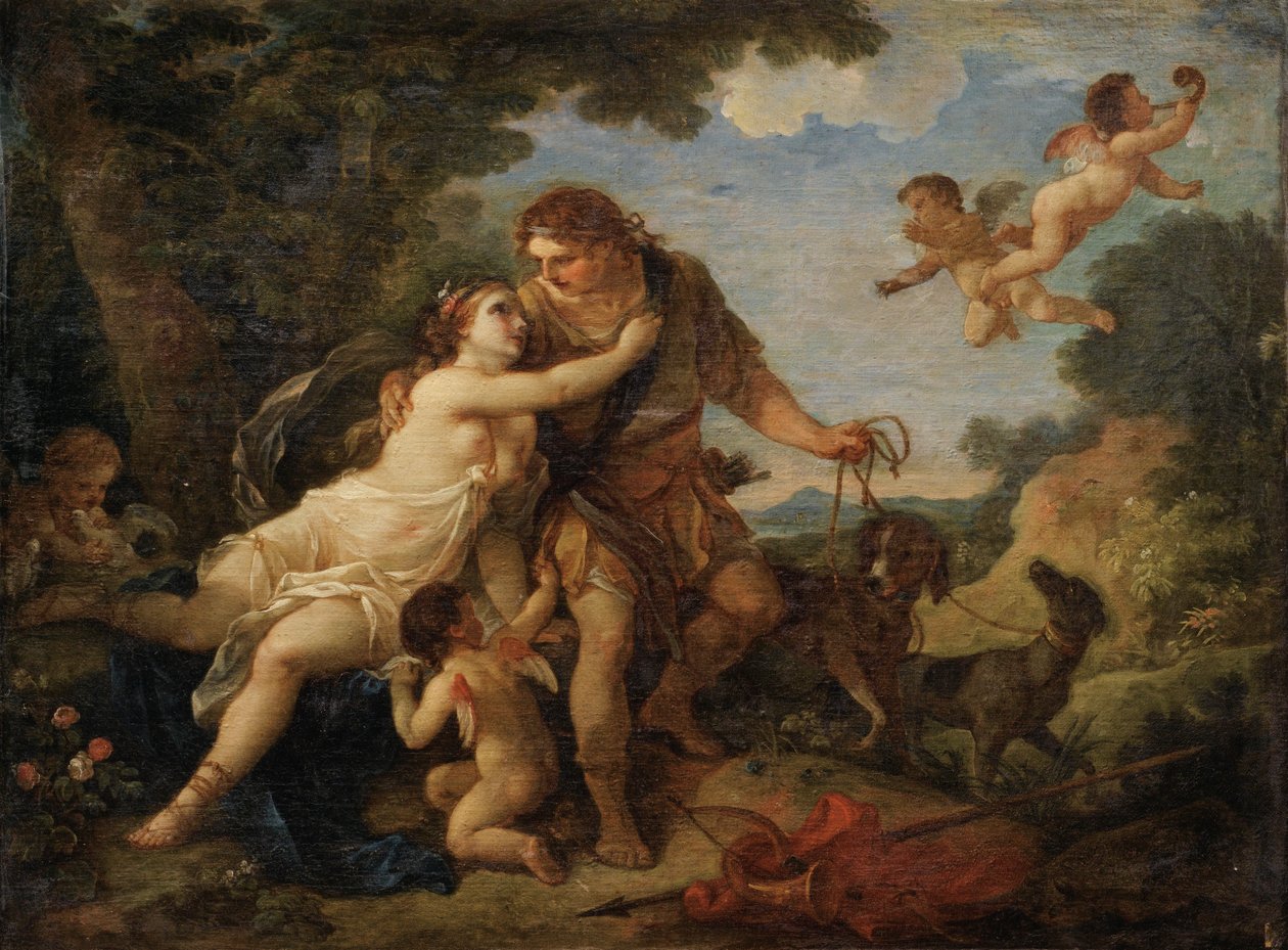 Vênus e Adonis de Charles Joseph Natoire
