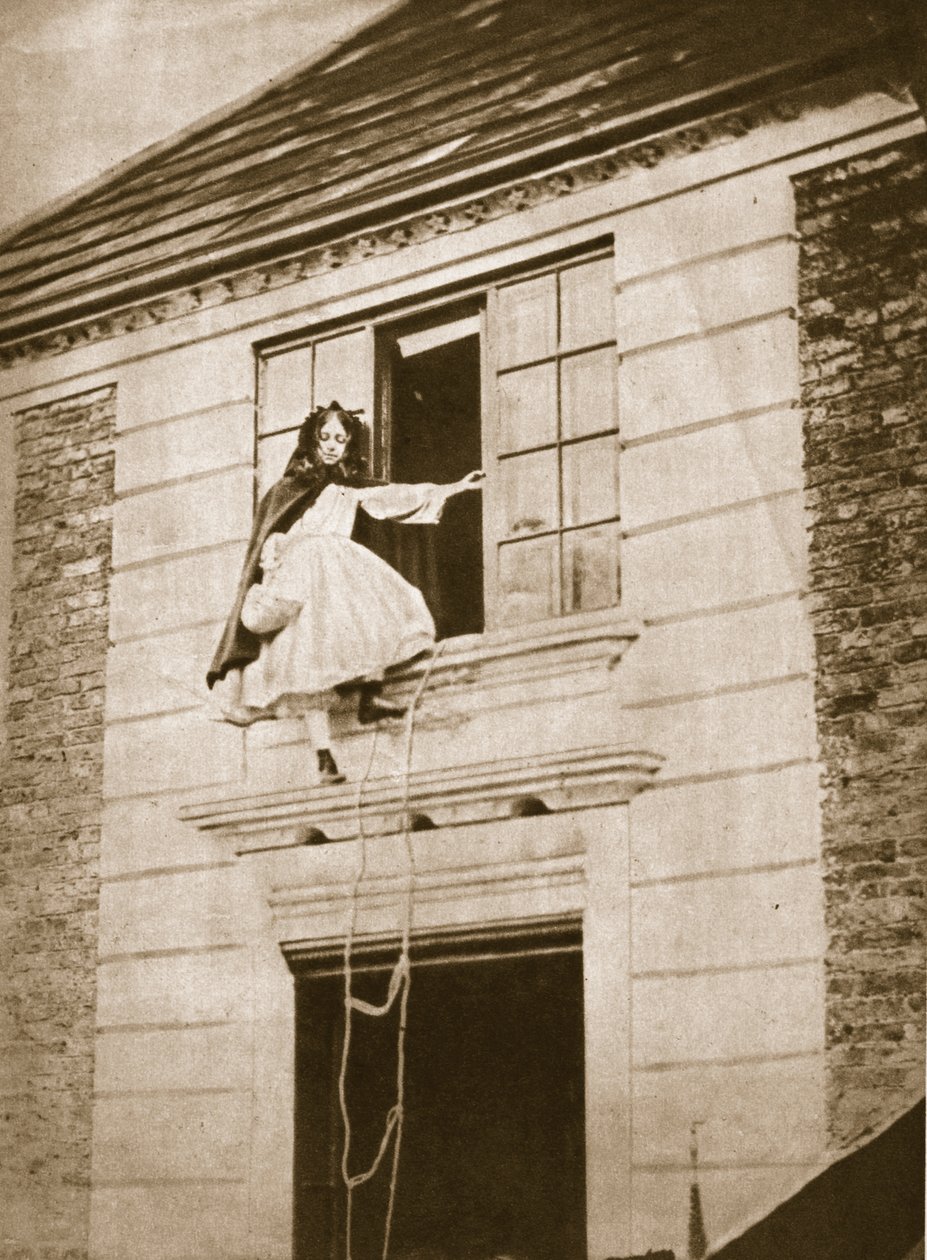 The Elopement, Alice Jane Donkin, 9 de outubro de 1862 (foto sépia) de Charles Lutwidge Dodgson