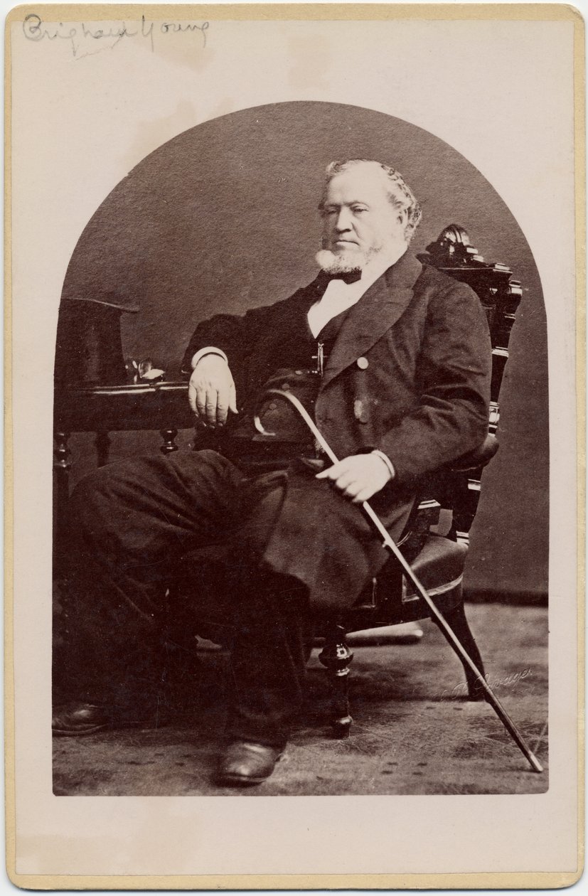 Brigham Young (1801-77), Presidente da Igreja de Jesus Cristo dos Santos dos Últimos Dias, ou Mórmons (albumen print) de Charles Roscoe Savage