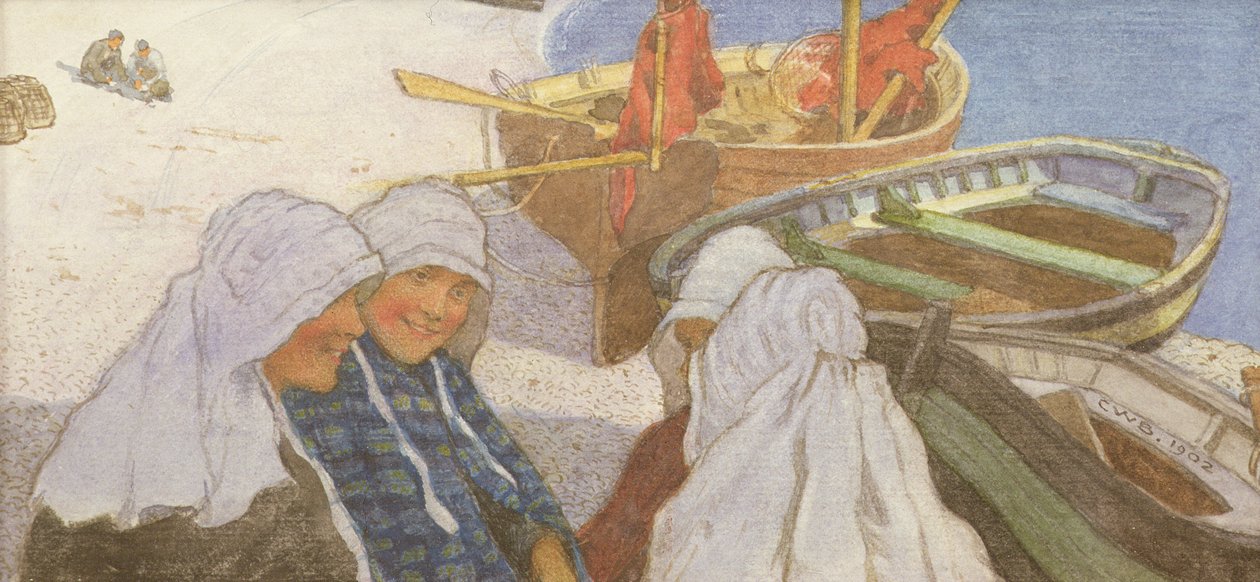 Pescadores bretãs de Charles William Bartlett