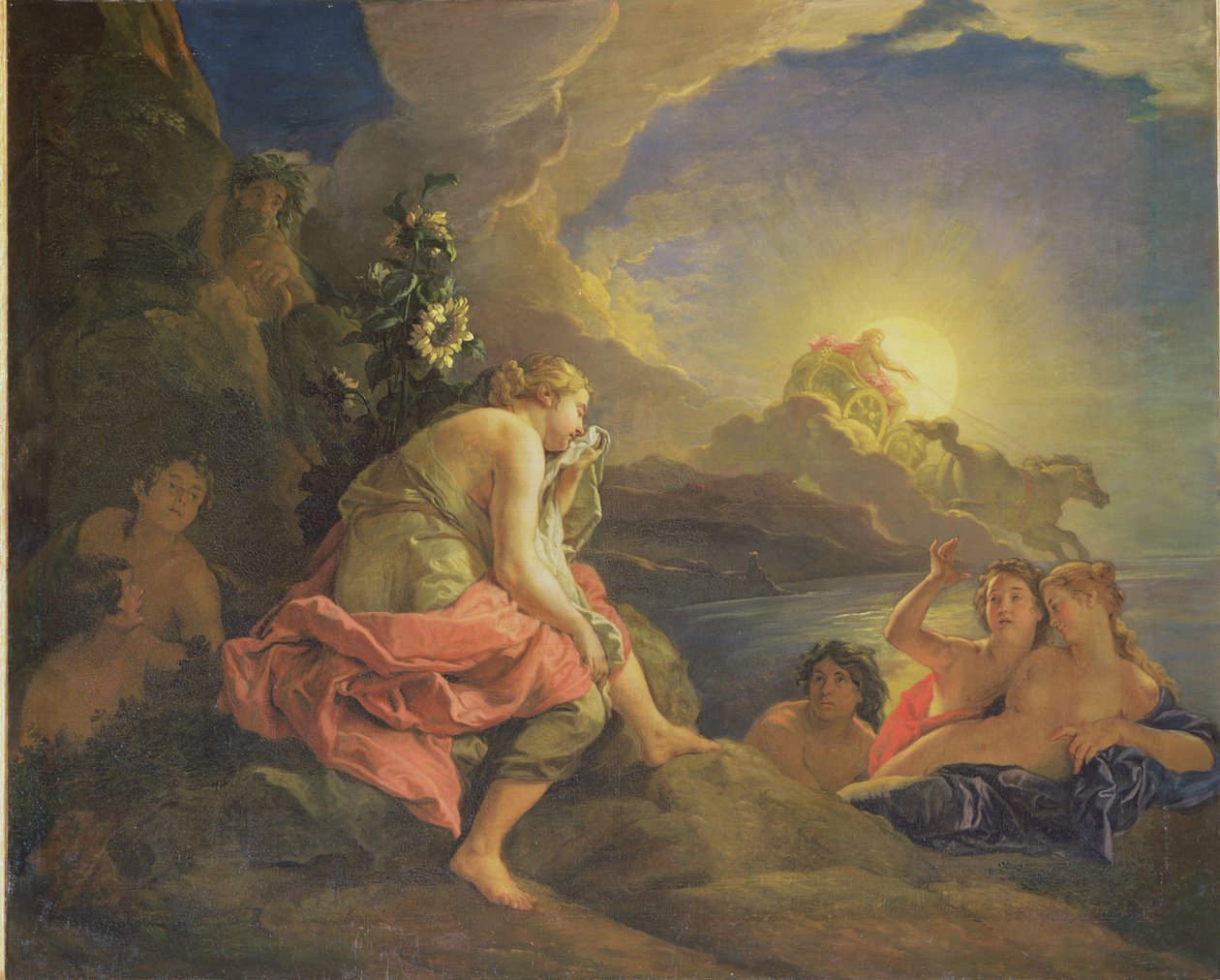 Clytie transformado em um girassol, 1688 de Charles de la Fosse