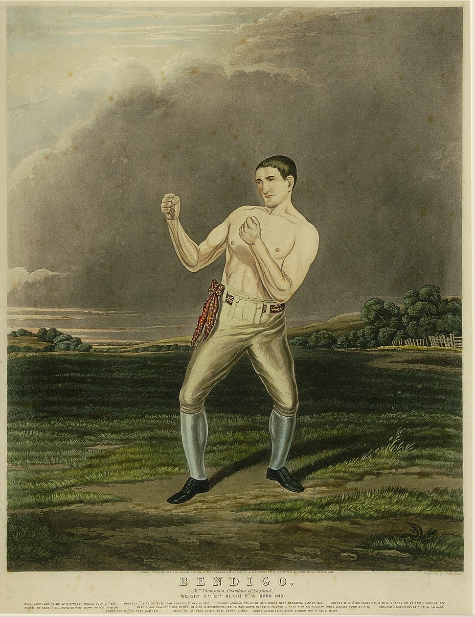 Bendigo (aquatint) de Charles Hunt