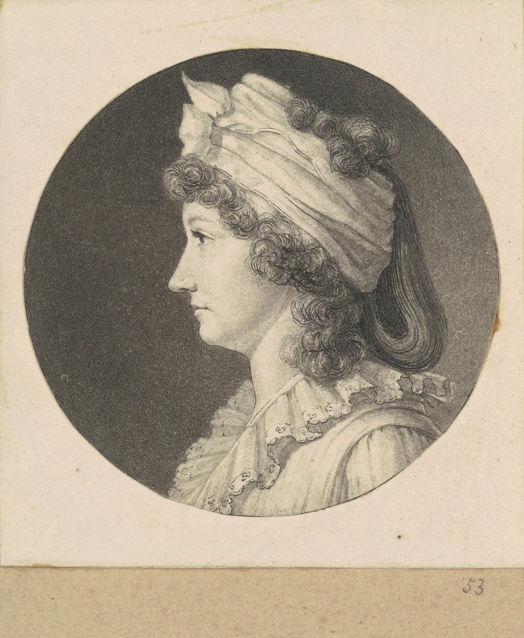 Mulher não identificada de Charles B. J. Févret de Saint Mémin