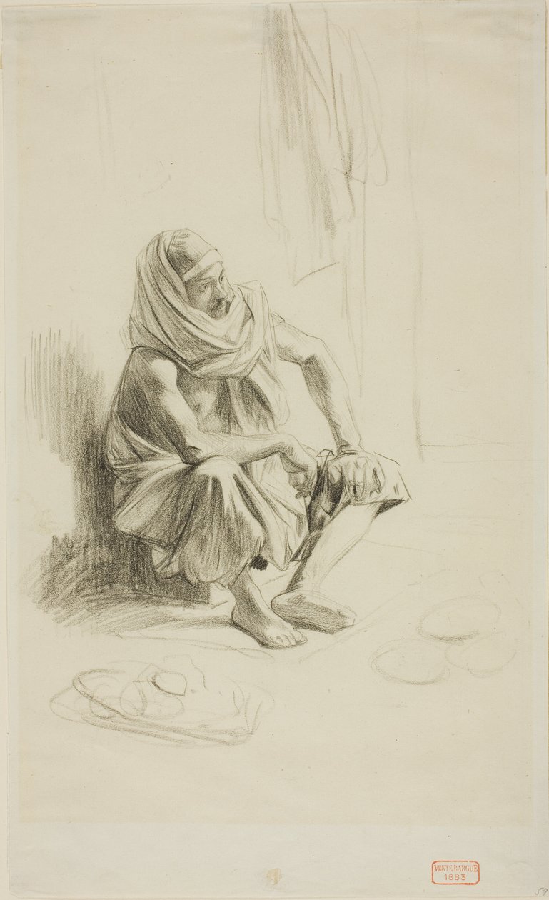Árabe sentado de Charles Bargue