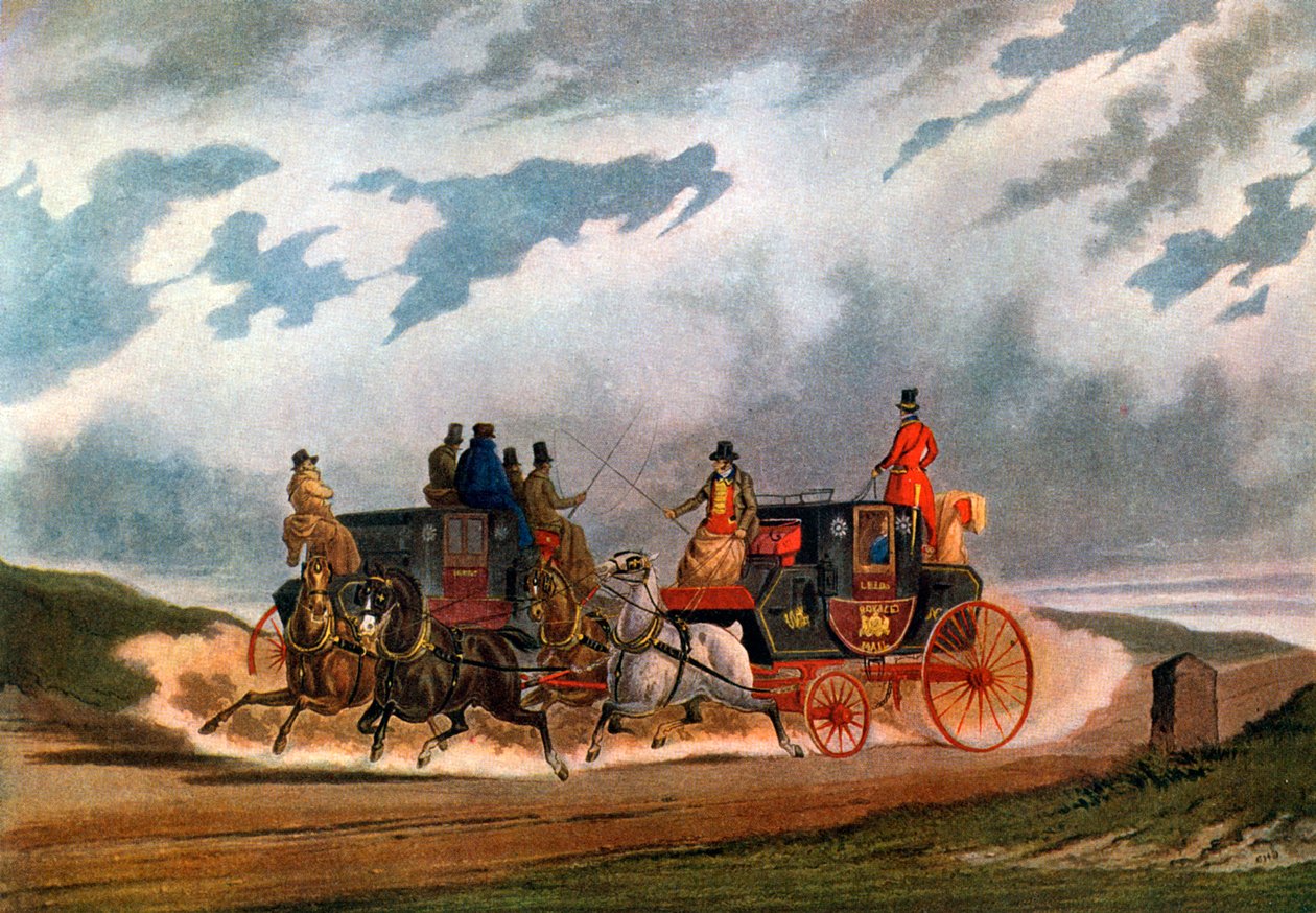 Ônibus a meio caminho de Leeds, 1837 1927. de Charles Cooper Henderson