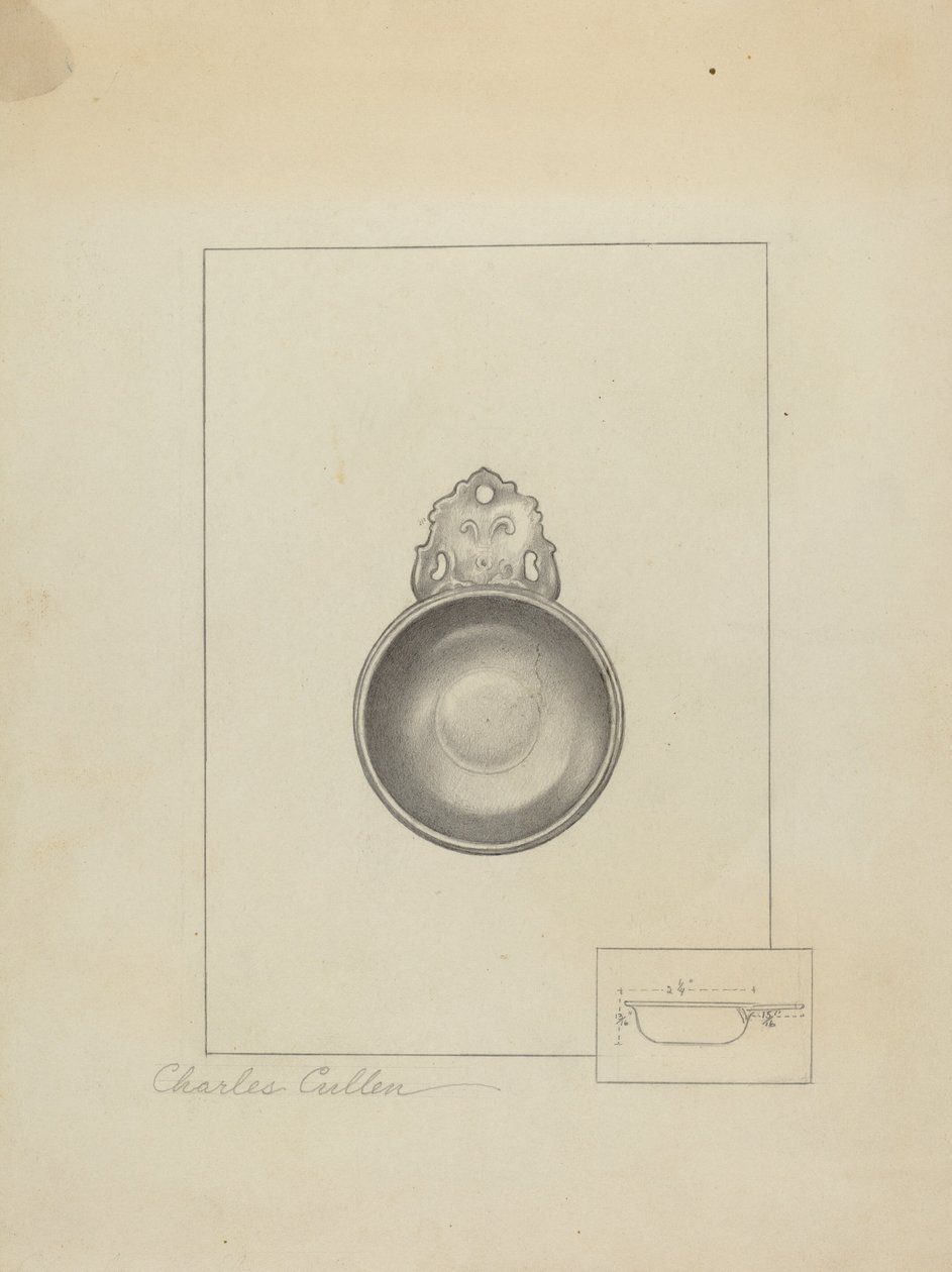 Porringer de Estanho de Charles Cullen