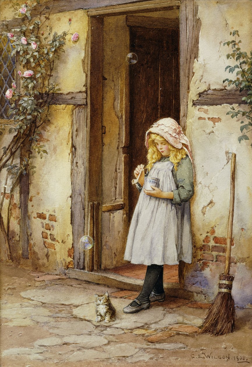 Bubbles for Kitty de Charles Edward Wilson