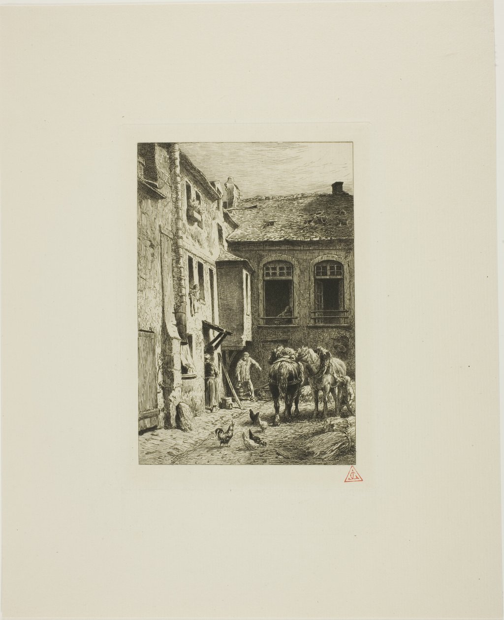 Pátio Parisiense de Charles Emile Jacque
