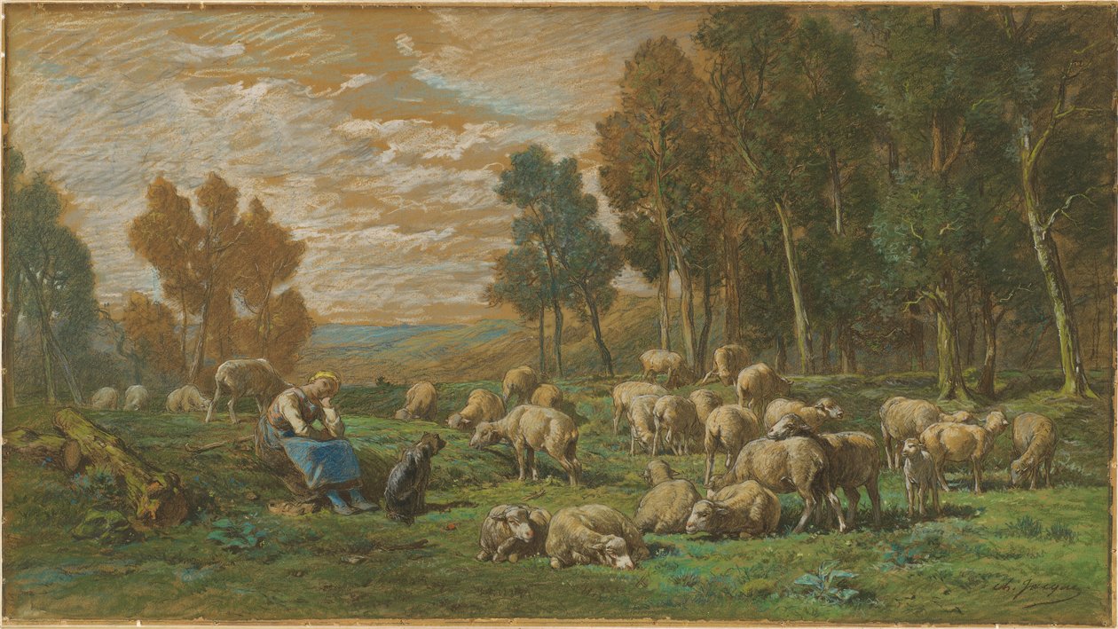 A Pastora de Charles Emile Jacque